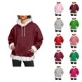 thumbnail image 1 of Hoodie for Women 2025 Fall Winter Long Sleeve Casual Drawstring Plain Hooded Sweatshirt with Pockets Pullover Top, 1 of 6
