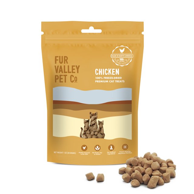 Fur Valley All Natural Freeze Dried Chicken Bites Cat Treats 100