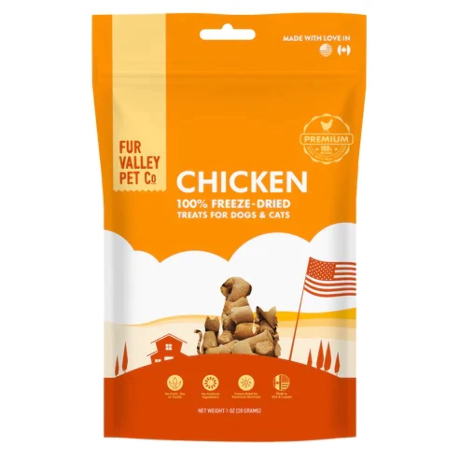 Fur Valley Pet Co. FreezeDried Chicken Treats for Cats and Dogs