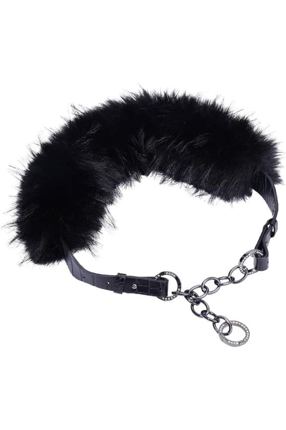 Fur Waist Belt Black PU Leather Medieval Wide Waistband Vintage Punk Western Rivet Aesthetic Adjustable Alloy Chains Belts