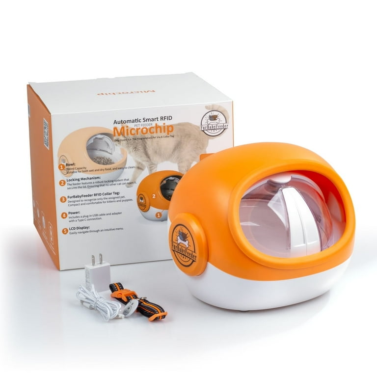 Cat food dispenser with collar 2025