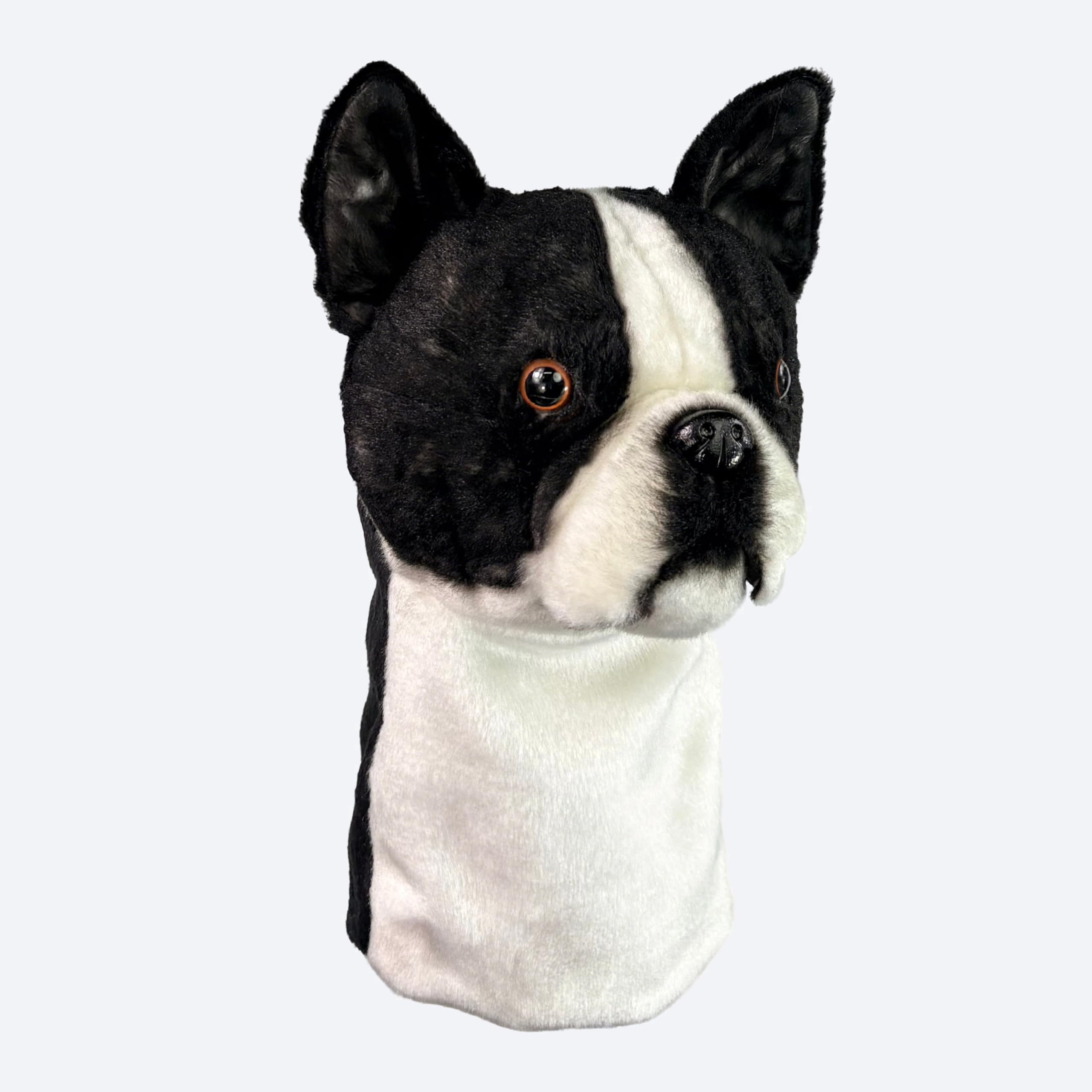 FurEverClone Boston Terrier Golf Club Headcover, Dog Golf Driver & Woods Club Cover, Golden Dog Golf Head Cover
