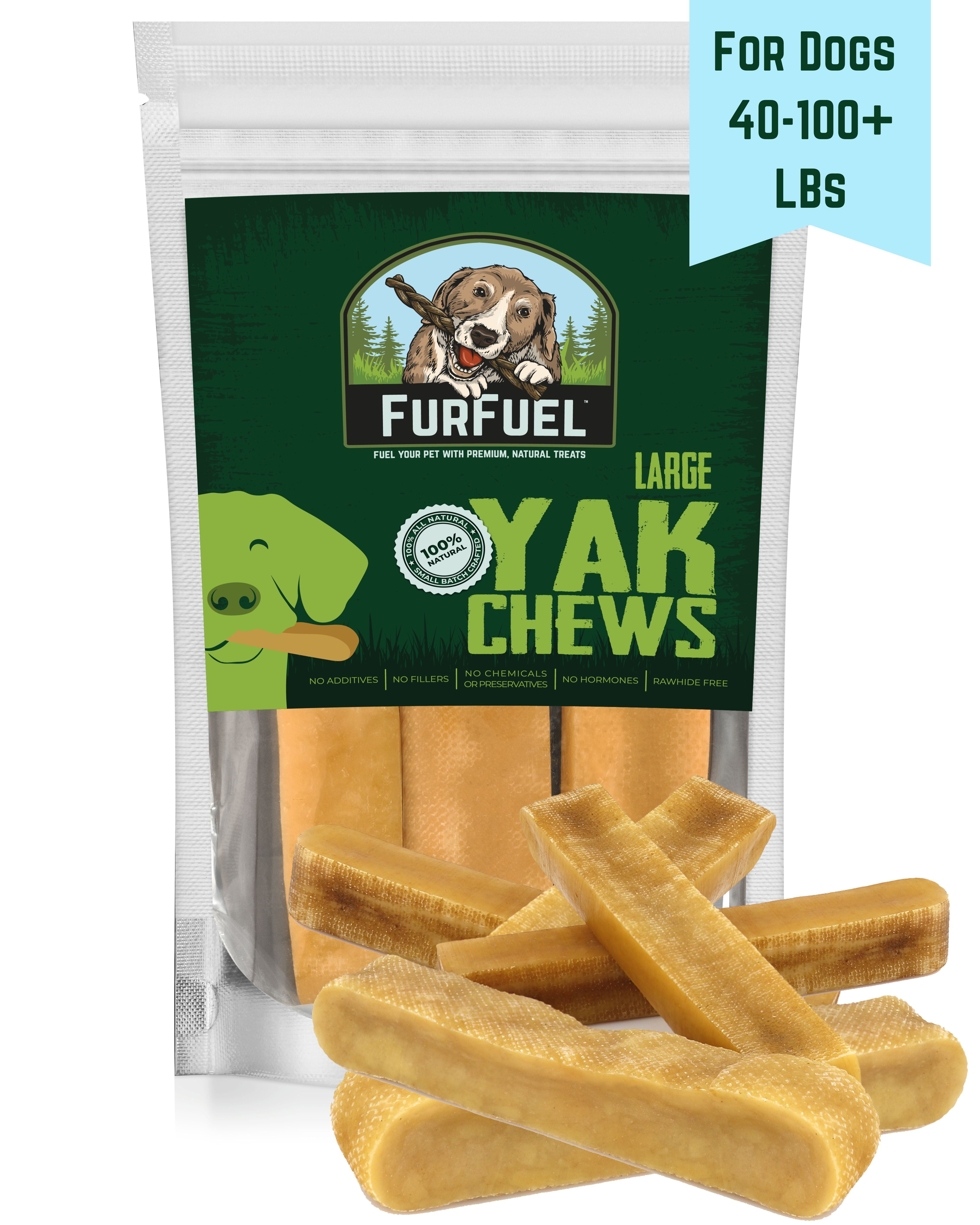 FurFuel Yak Dog Chews for Large & Medium Dogs 40100+ lbs, LongLasting