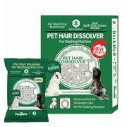 FurGone Pet Hair Dissolver Washing Machine Cleaner Powder, Deep Cleaning Pet Bedding,100g, 4 Sachets, Dog Cat Hair | Stain | Odors Remover for Laundry, No More Fur