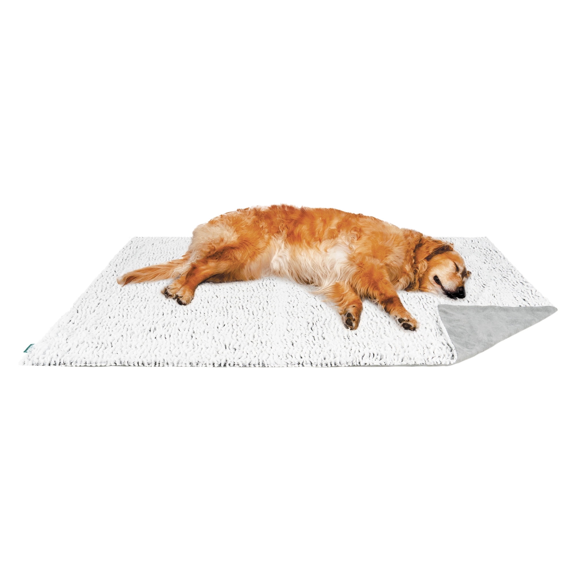 FurHaven Waterproof Dog Blanket – Birch Faux Fur & Suede Calming Throw for Pets, Washable – Gray, XL