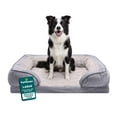 thumbnail image 1 of FurHaven Cooling Gel Dog Bed for Large Dogs, Perfect Comfort Sofa Bed, Cool Gel-Top Foam & Solid Orthopedic Foam Base for Joint Support, Removable Washable Cover, Large, Plush & Velvet, Granite Gray, 1 of 9