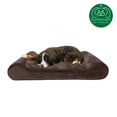 thumbnail image 1 of FurHaven | Cooling Gel Minky Plush & Velvet Luxe Lounger Pet Bed for Dogs & Cats, Espresso, Giant, 1 of 11