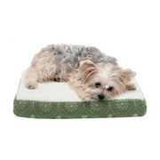 FurHaven | Cooling Gel Paw Print Mattress Pet Bed for Dogs & Cats, Jade Green, Small