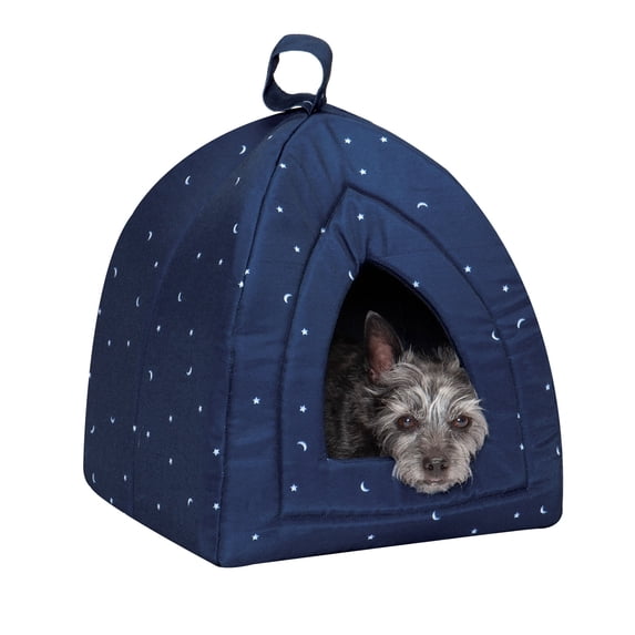 FurHaven Decorator Print Tent Pet Bed for Cats & Small Dogs - Night Sky