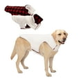 thumbnail image 1 of FurHaven Flex-Fit Reversible Sherpa & Plaid Dog Coat - Extra Large, Cream, 1 of 11