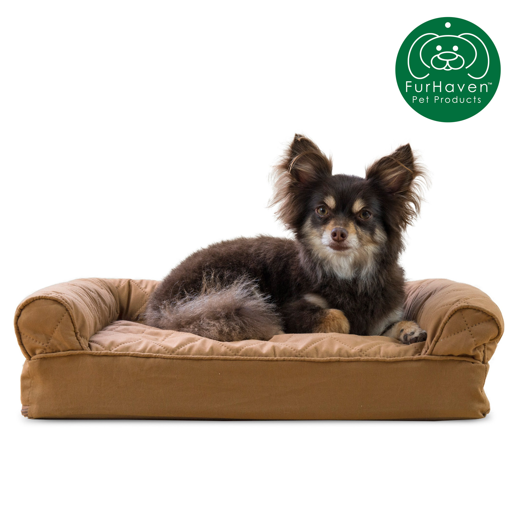 FurHaven Orthopedic Quilted Sofa Pet Bed for Dogs & Cats