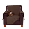 thumbnail image 1 of FurHaven Pawprint Non-Skid Sofa and Chair Furniture Protector for Dogs and Cats - Chair, Dark Brown, 1 of 11