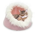thumbnail image 1 of FurHaven Pet Cat Bed | Cat Cave Pet Bed, Blush Pink, 18-Inch Base, 1 of 2