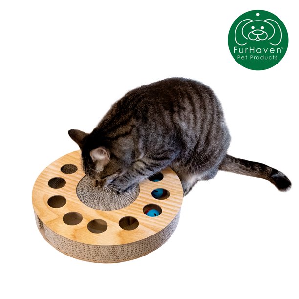 FurHaven Pet Cat Scratcher PieShaped Corrugated Cat Scratcher Busy