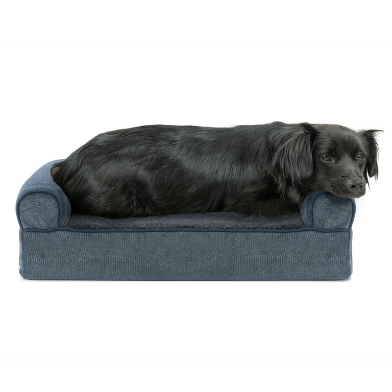 Orthopedic Sofa Dog Beds - Faux Fleece & Chenille