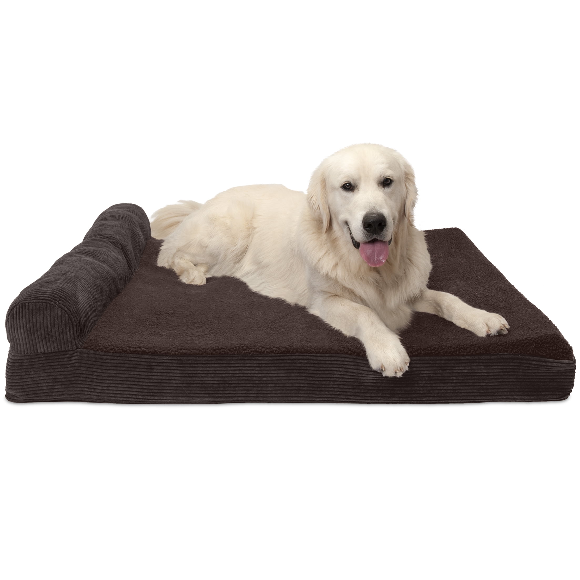FurHaven Pet Dog Bed Cooling Gel Memory Foam Orthopedic Faux Fleece