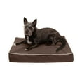 thumbnail image 1 of FurHaven Pet Dog Bed | Deluxe Memory Foam Polycanvas Indoor/Outdoor Mattress Pet Bed for Dogs & Cats, Solid Espresso, Small, 1 of 7