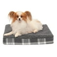 thumbnail image 1 of FurHaven Pet Dog Bed | Deluxe Orthopedic Plaid Mattress Pet Bed for Dogs & Cats, Smoke Gray, Small, 1 of 7