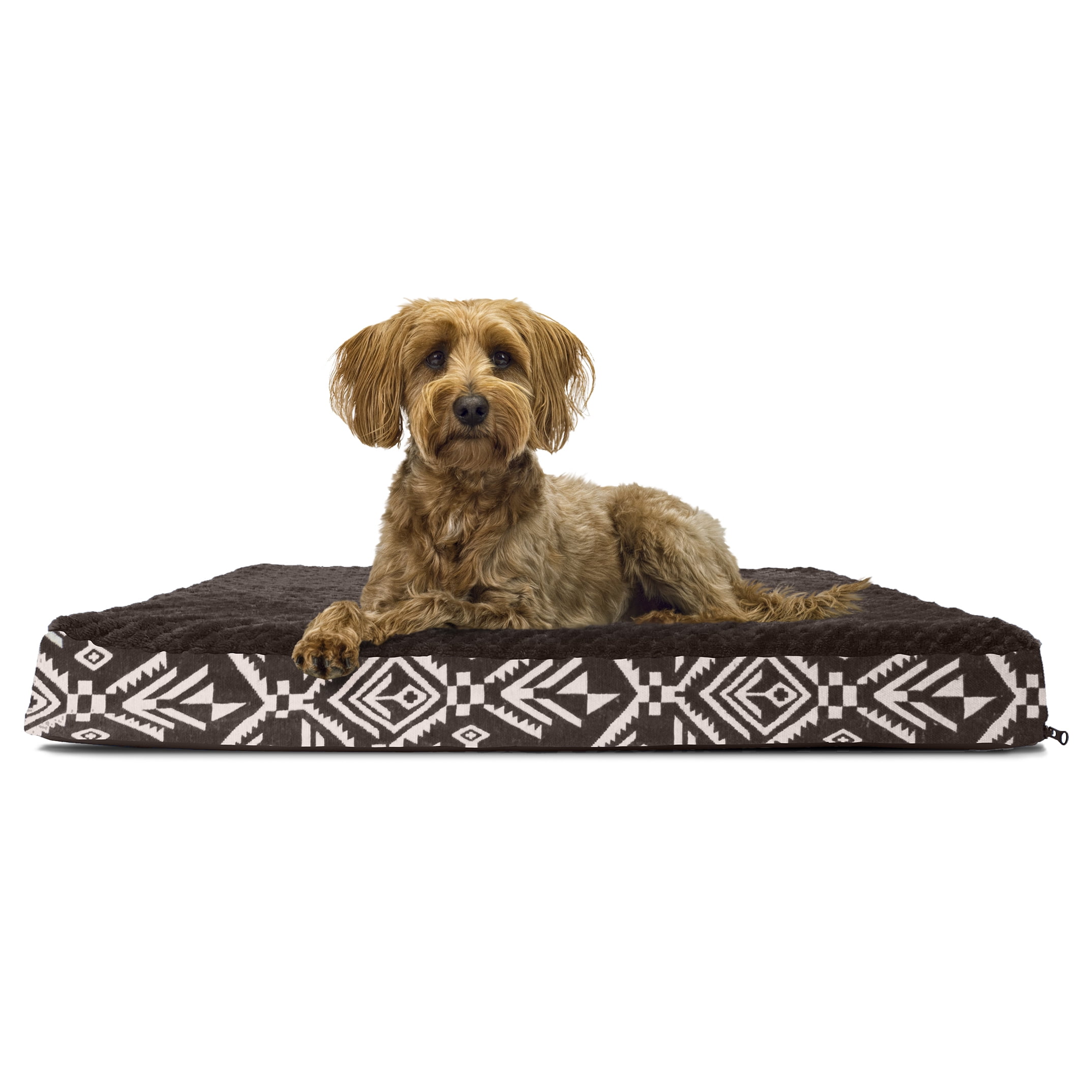 FurHaven Pet Dog Bed Deluxe Orthopedic Plush Kilim Mattress Pet Bed