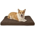 thumbnail image 1 of FurHaven Pet Dog Bed | Deluxe Orthopedic Quilted Suede Mattress Pet Bed for Dogs & Cats, Espresso, Large, 1 of 3