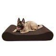 thumbnail image 1 of FurHaven Pet Dog Bed | Memory Foam Microvelvet Luxe Lounger Pet Bed for Dogs & Cats, Espresso, Jumbo Plus, 1 of 11