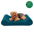 thumbnail image 1 of FurHaven Pet Dog Bed | Memory Foam Minky Plush & Velvet Luxe Lounger Pet Bed for Dogs & Cats, Spruce Blue, Medium, 1 of 11