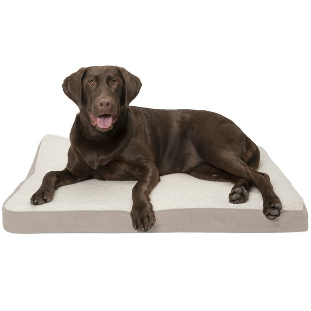 FurHaven Pet Dog Mattress Deluxe Orthopedic Sherpa Pet Bed Mattress