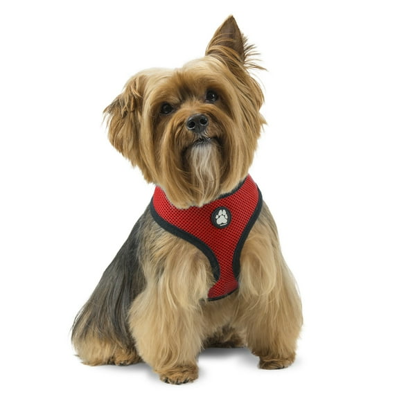 FurHaven Pet Harness | Mesh Dog & Cat Harness, Red, Medium