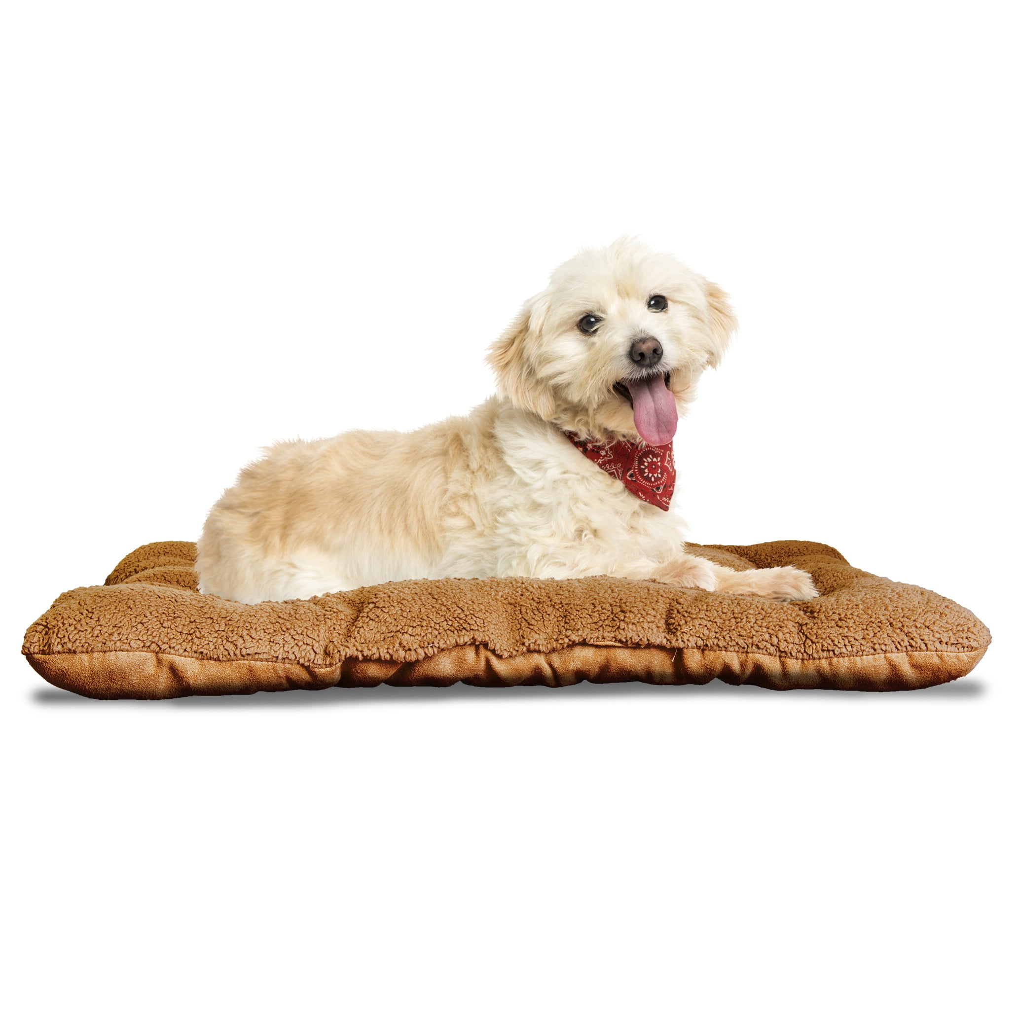 FurHaven Pet Kennel Pad Reversible Terry and Suede Pet Tufted Pillow