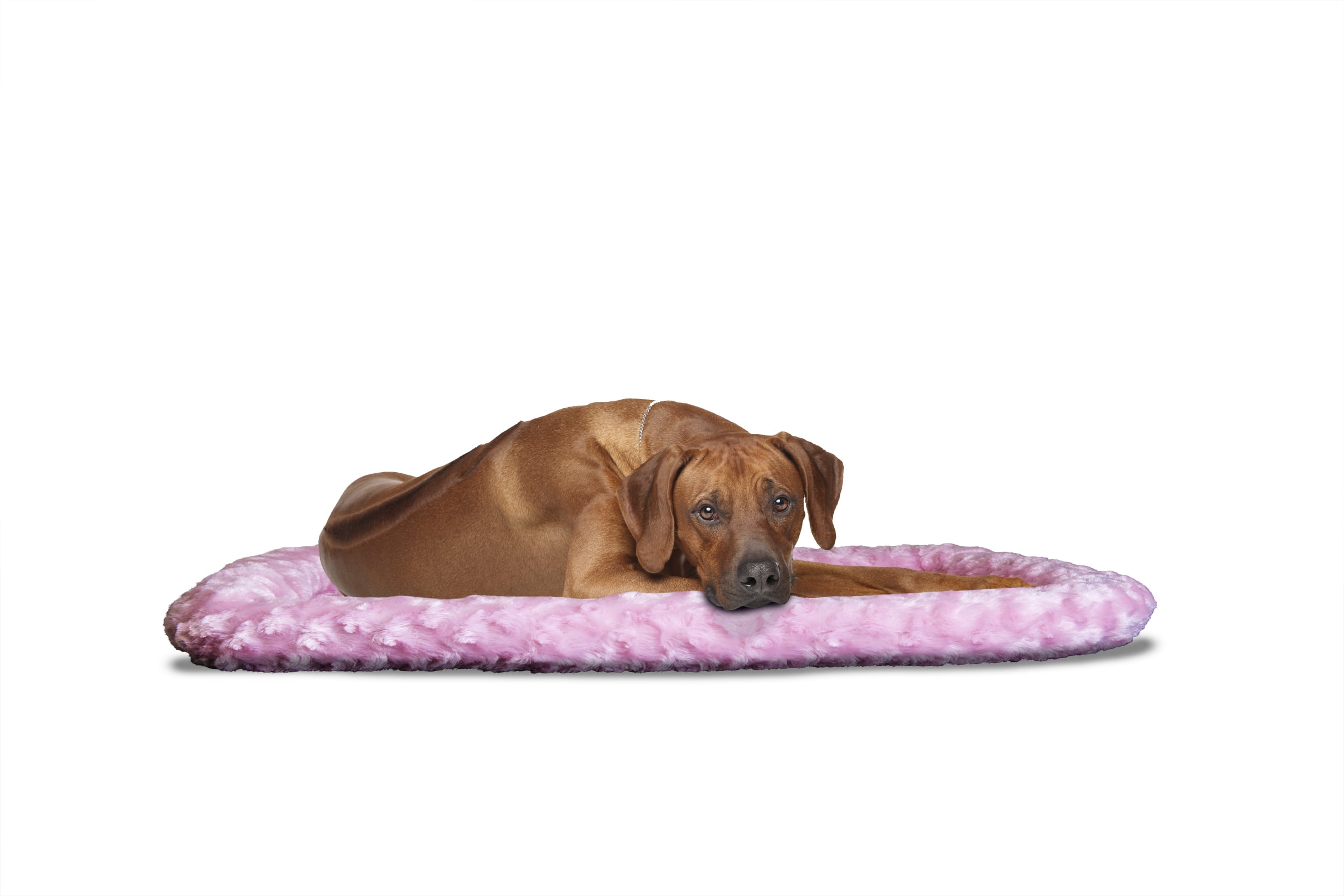 FurHaven Pet Kennel Pad Ultra Plush Bolster Pet Bed for Kennels
