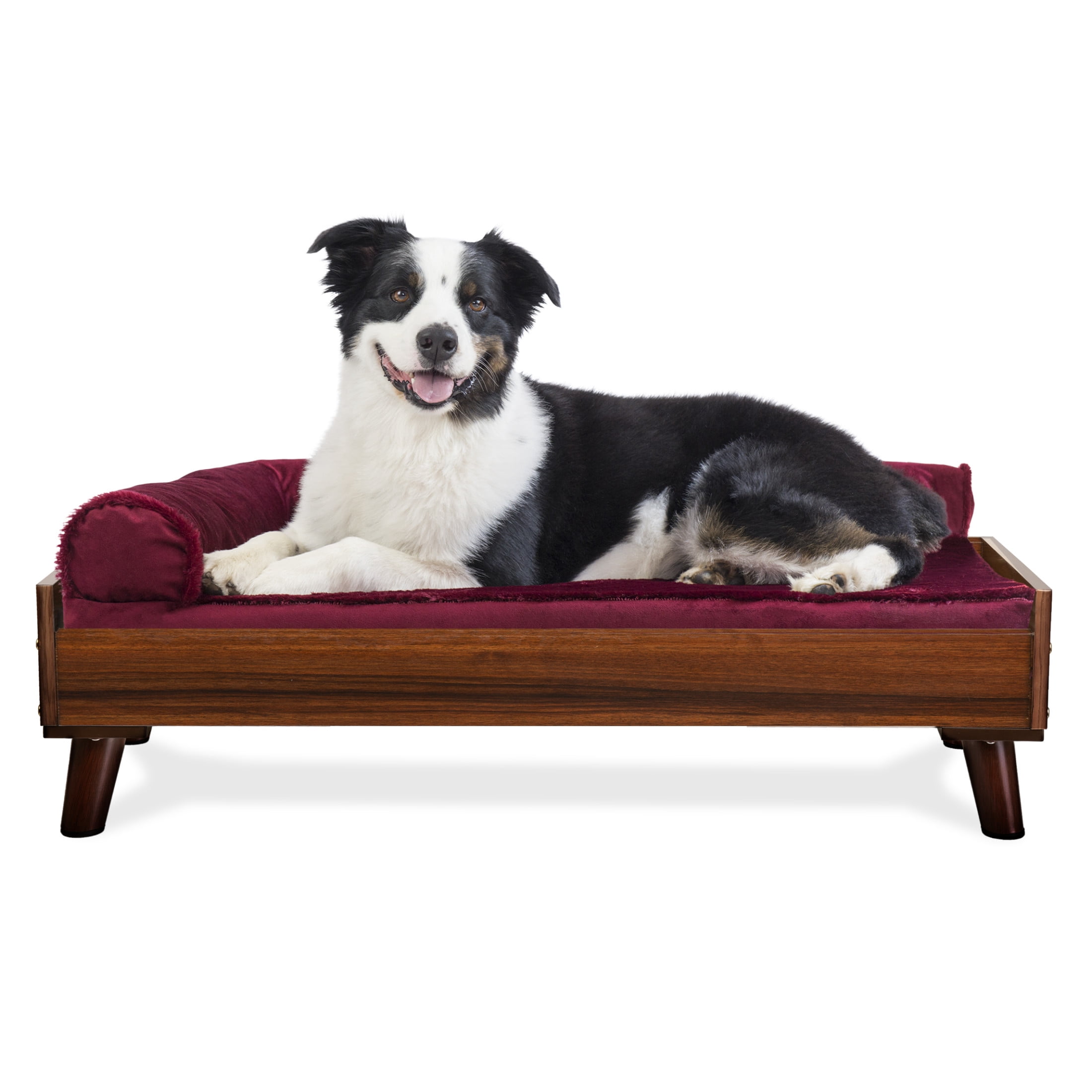 FurHaven Modern Dog & Cat Bed Frame, Walnut Veneer, Large, 1 Count