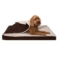 thumbnail image 1 of FurHaven Pet Products Berber & Suede Blanket-Top Orthopedic Deluxe Mat Pet Bed for Dogs & Cats - Espresso, Jumbo, 1 of 12
