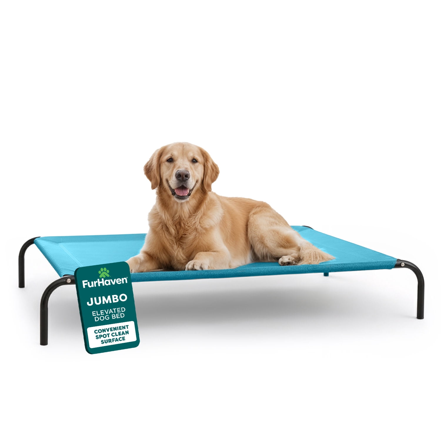 FurHaven Pet Products Elevated Cot Pet Bed - Capri Blue, Extra Large
