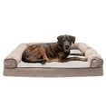 thumbnail image 1 of FurHaven Pet Products Faux Fleece & Chenille Memory Top Sofa Pet Bed for Dogs & Cats - Cream, Jumbo Plus, 1 of 13