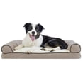 thumbnail image 1 of FurHaven Pet Products Faux Fleece & Chenille Pillow Sofa Pet Bed for Dogs & Cats - Cream, Large, 1 of 10