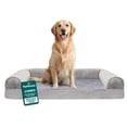 thumbnail image 1 of FurHaven Pet Products Faux Fur & Velvet Orthopedic Sofa Pet Bed for Dogs & Cats - Smoke Gray, Jumbo, 1 of 9