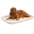 thumbnail image 1 of FurHaven Faux Lambswool Crate Bolster, Cream, Extra Large, 1 Count, 1 of 8