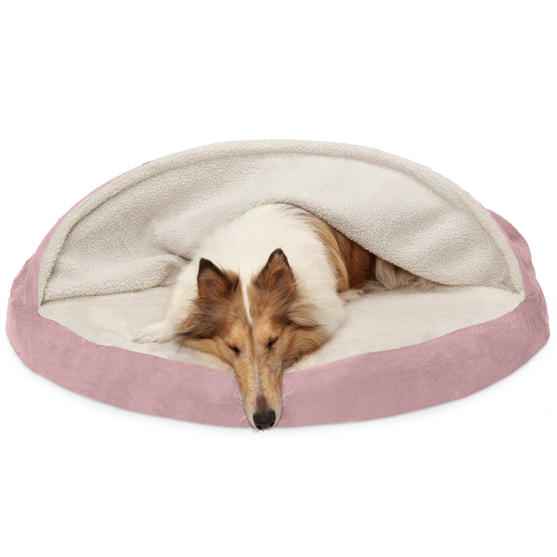 FurHaven Pet Products Faux Sheepskin Orthopedic Snuggery Burrow Pet Bed