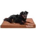 thumbnail image 1 of FurHaven Pet Products Indoor/Outdoor Oxford Memory Top Deluxe Mattress Pet Bed for Dogs & Cats - Chestnut, Medium, 1 of 10