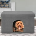 thumbnail image 1 of FurHaven Pet Products Large Pet House Ottoman for Dogs & Cats - Stormy Gray, 1 of 10