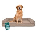 thumbnail image 1 of FurHaven Pet Products Luxe Fur & Performance Linen Orthopedic Sofa Pet Bed for Dogs & Cats - Woodsmoke, Jumbo, 1 of 9