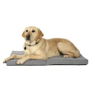 FurHaven Pet Products Restful Dreamer Medium/Large Orthopedic Foam Deluxe Crate Mat, Gray