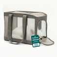 thumbnail interactive-video image 1 of FurHaven Pet Products Medium Durable Mesh Soft-Sided Pet Tote Carrier, Gray, 16 lb limit, 1 of 10