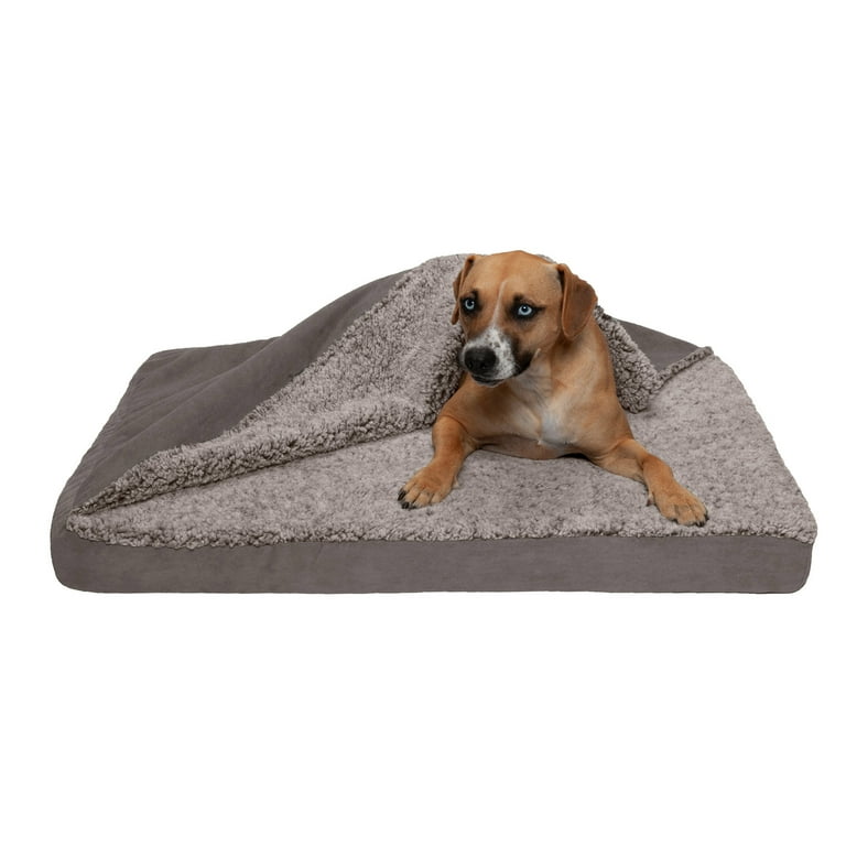 Dog bed new arrivals attached blanket
