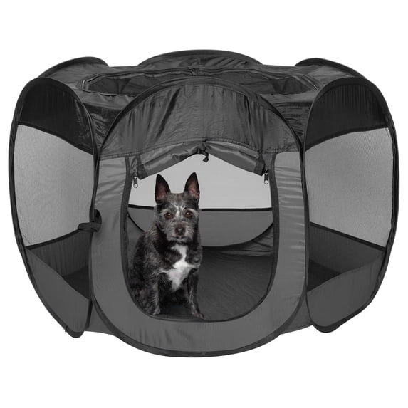 FurHaven Pet Products Mesh Open-Air Pet Playpen - Gray, Small