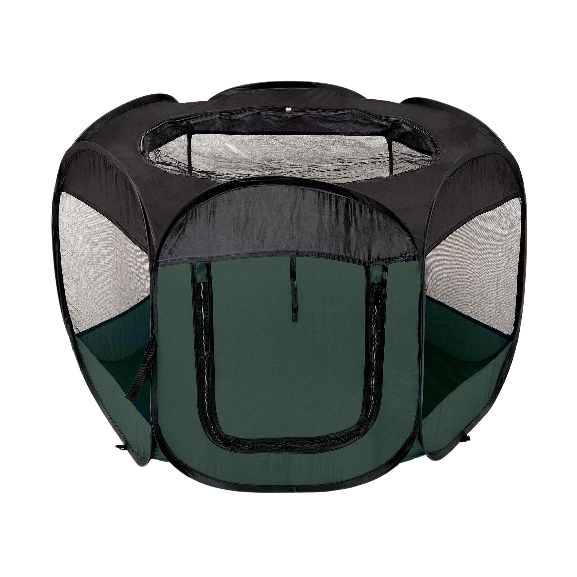 FurHaven Pet Products Mesh Open-Air Pet Playpen - Hunter Green, Small