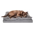 thumbnail image 1 of FurHaven Pet Products Minky Faux Fur & Suede Pillow-Top Orthopedic Pet Bed for Dogs & Cats - Titanium Gray, Large, 1 of 13