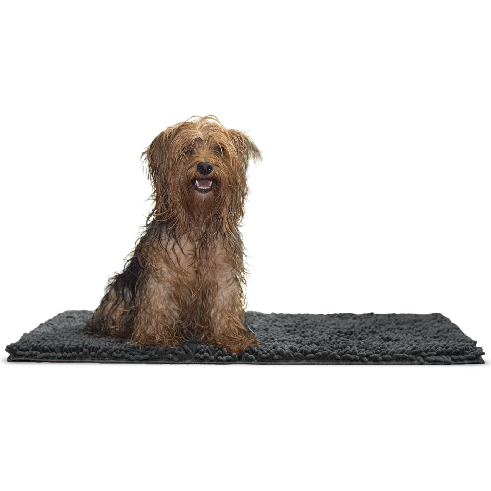 Charcoal Gray Medium Absorbent Pet Shammy Rug