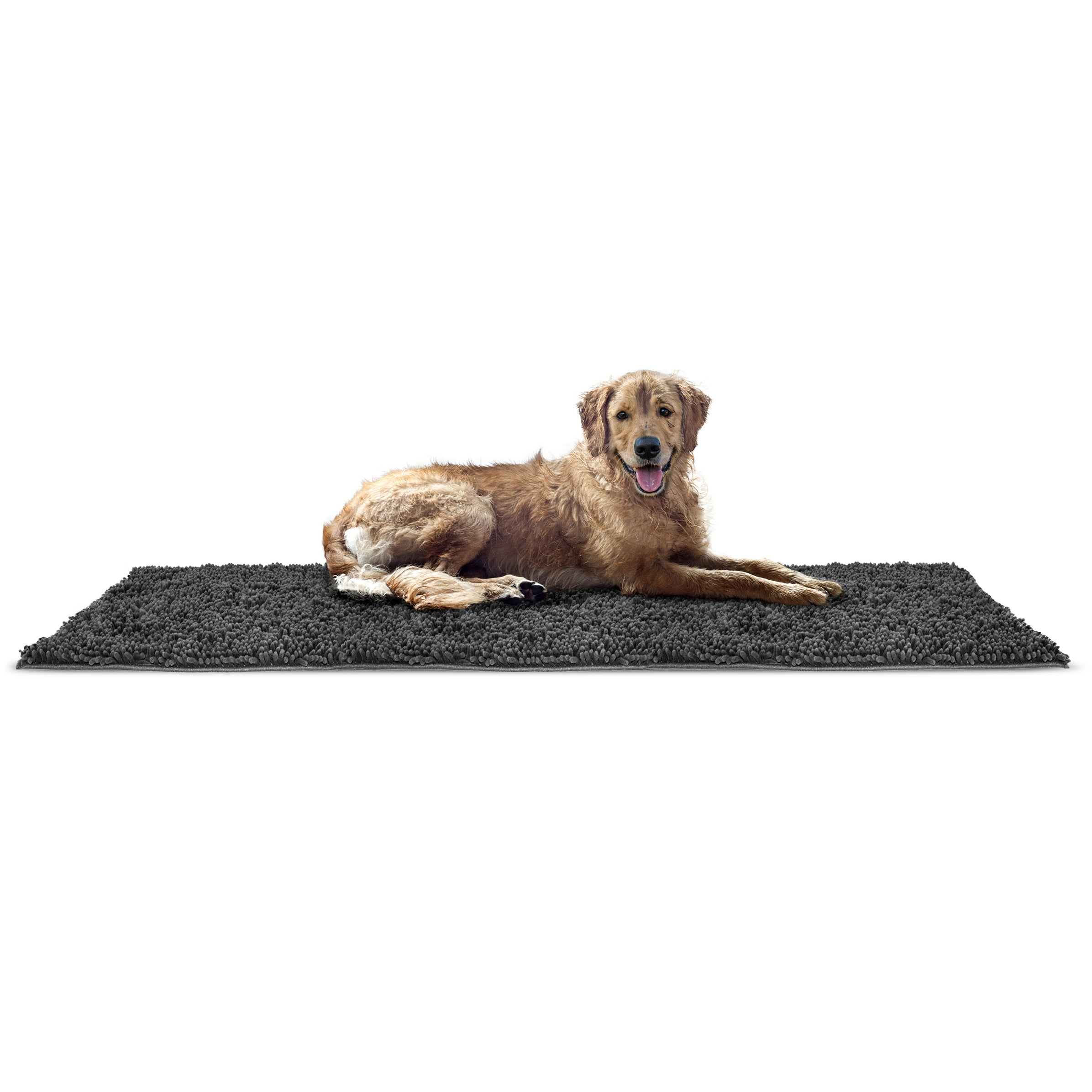 FURHAVEN Muddy Paws Towel & Shammy Dog Mat, Gray, Small 