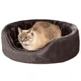 thumbnail image 1 of FurHaven Pet Products | Orthopedic Plush & Velvet Oval Pet Bed for Dogs & Cats - Driftwood Brown, Small, 1 of 10